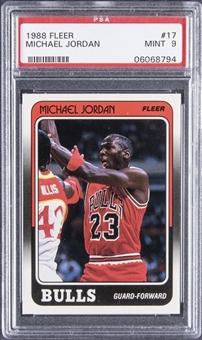 1988-89 Fleer #17 Michael Jordan - PSA MINT 9